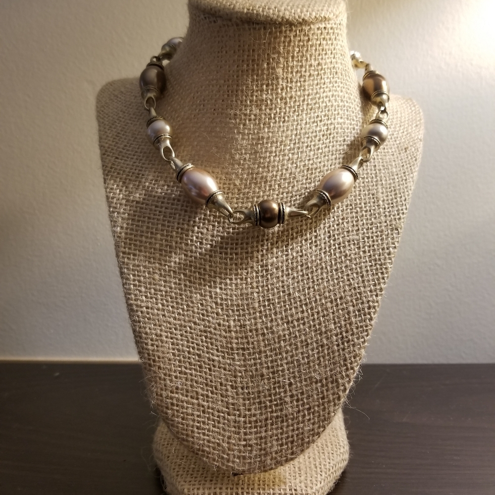 JONES NY Pearl Link Necklace